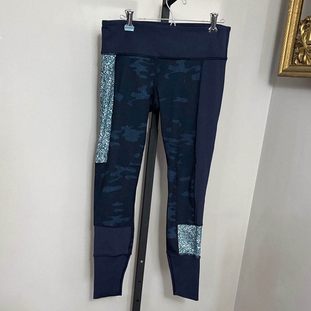 Lululemon 8 Wunder Under Sashiko Inkwell Patchwork Camo Leggings